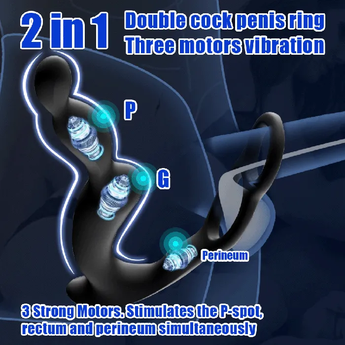 Male Sex Toys propinkup 10 Vibrating Modes Male Prostate Massager with Penis Ring Remote Control Anal Vibrator Butt Plug