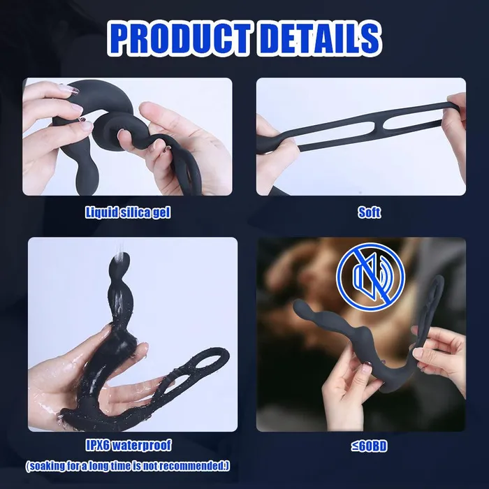 Male Sex Toys propinkup 10 Vibrating Modes Male Prostate Massager with Penis Ring Remote Control Anal Vibrator Butt Plug