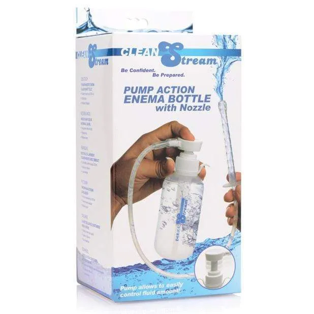Male Sex Toys XR XR Cleanstream Pump Action Enema Bottle with Nozzle Clear Male Sex Toys XR XR Cleanstream Pump Action Enema Bottle with Nozzle Clear
