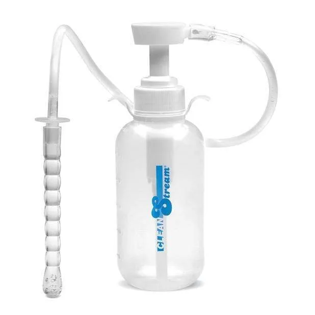 Male Sex Toys XR XR Cleanstream Pump Action Enema Bottle with Nozzle Clear