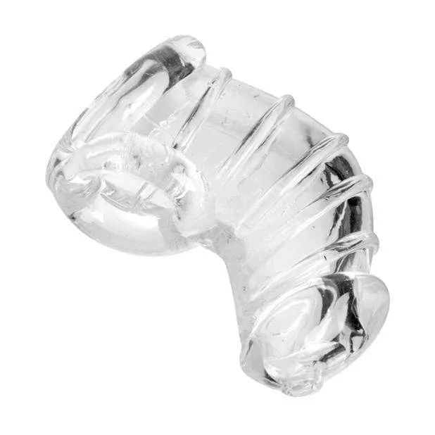 Master Series Detained Soft Body Chastity Cage Clear Master Series Male Sex Toys