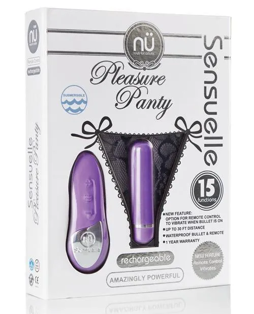 Novel Creations Usa INC Sensuelle Pleasure Panty Bullet Wremote Control Female Sex Toys
