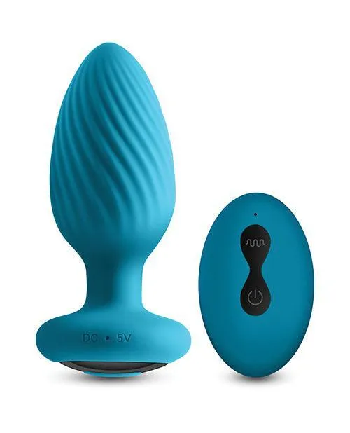 Ns Novelties INC Anal INYA Alpine 20 Gyrating Vibrating Anal Plug wRemote Teal Ns Novelties INC Anal INYA Alpine 20 Gyrating Vibrating Anal Plug wRemote Teal