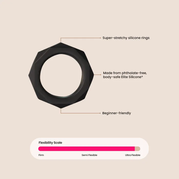 Pipedream Products Fantasy CRingz Silicone Designer Stamina Set silicone penis rings Male Sex Toys