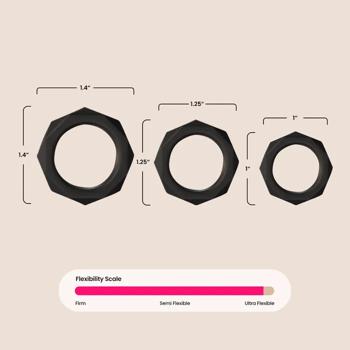 Pipedream Products Fantasy CRingz Silicone Designer Stamina Set silicone penis rings Male Sex Toys