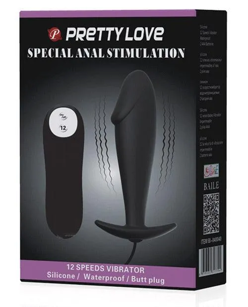 Pretty Love Vibrating Penis Shaped Butt Plug Black Liaoyang Baile Health Care Produ Anal Pretty Love Vibrating Penis Shaped Butt Plug Black Liaoyang Baile Health Care Produ Anal
