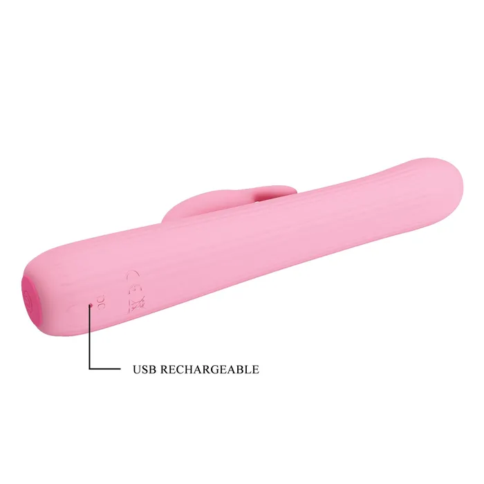 Pretty Love Vibrators Pretty Love Julian Vibrating Rotating Rabbit Vibrator Pink