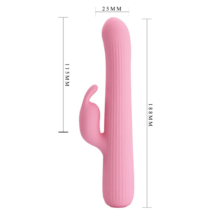 Pretty Love Vibrators Pretty Love Julian Vibrating Rotating Rabbit Vibrator Pink