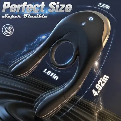 propinkup Male Sex Toys Electric Shock Cock Ring Vibrating Penis Ring Testicular Stimulation Penis Vibrator For Couple