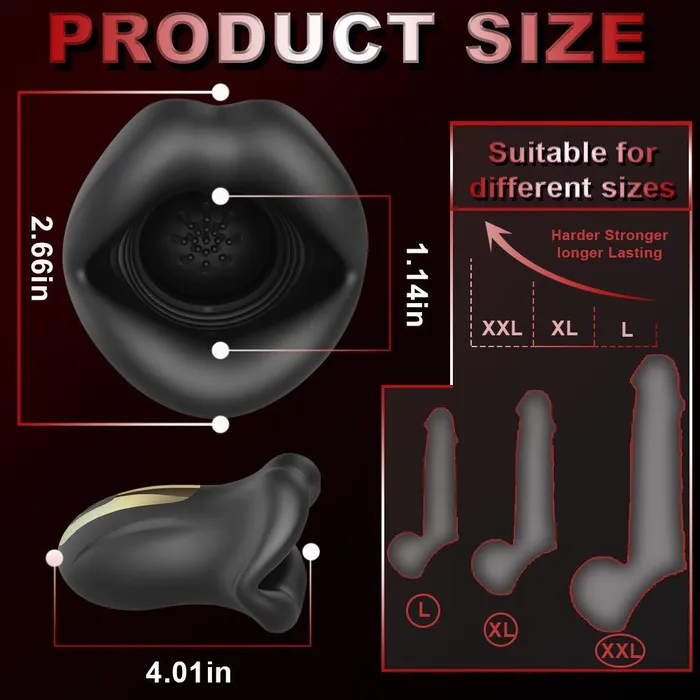 propinkup Male Sex Toys Mouth Male Masturbator 9 Vibration Modes Blowjob Machine Penis Vibrator