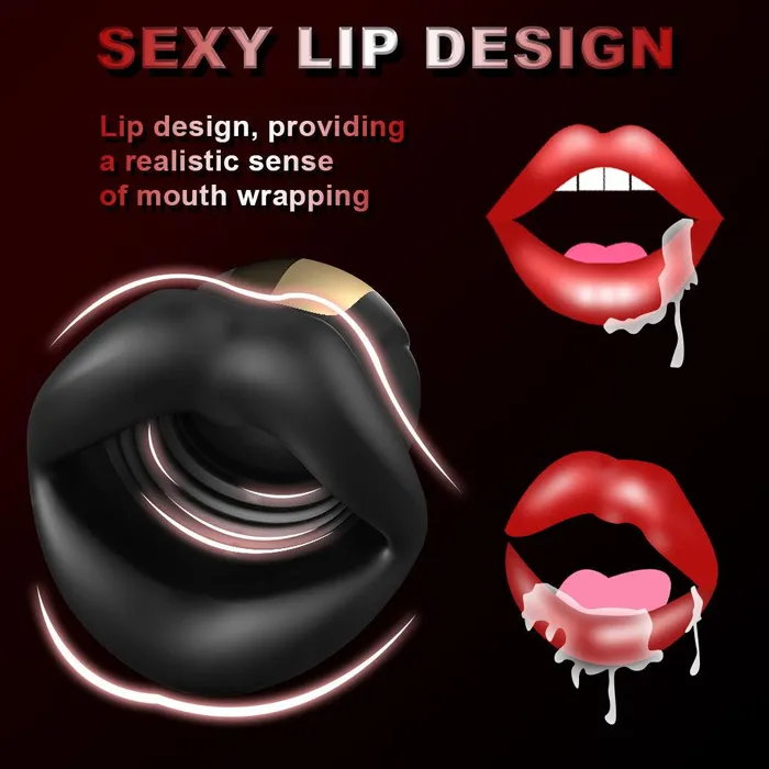 propinkup Male Sex Toys Mouth Male Masturbator 9 Vibration Modes Blowjob Machine Penis Vibrator