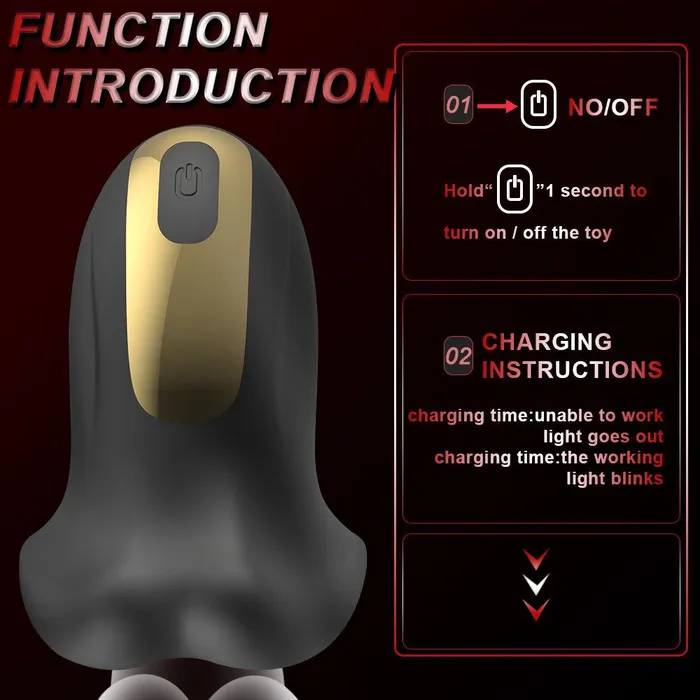 propinkup Male Sex Toys Mouth Male Masturbator 9 Vibration Modes Blowjob Machine Penis Vibrator