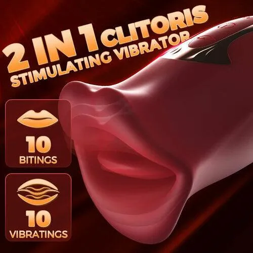propinkup Pressb 10 Biting 10 Vibrating Modes Stimulate Nipple Clitoral Women Vibrator Female Sex Toys