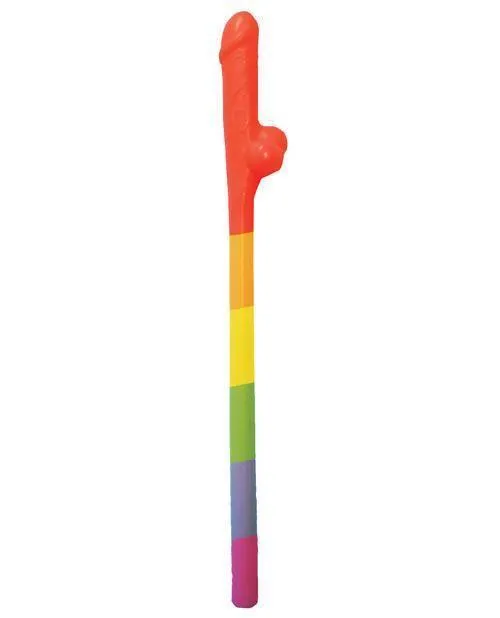 Rainbow Pecker Straws Pack Of 10 Hott Products Female Sex Toys