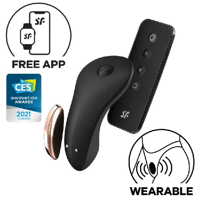 Satisfyer Satisfyer Little Secret AppControlled Panty Vibrator with Remote Control Black Female Sex Toys Satisfyer Satisfyer Little Secret AppControlled Panty Vibrator with Remote Control Black Female Sex Toys