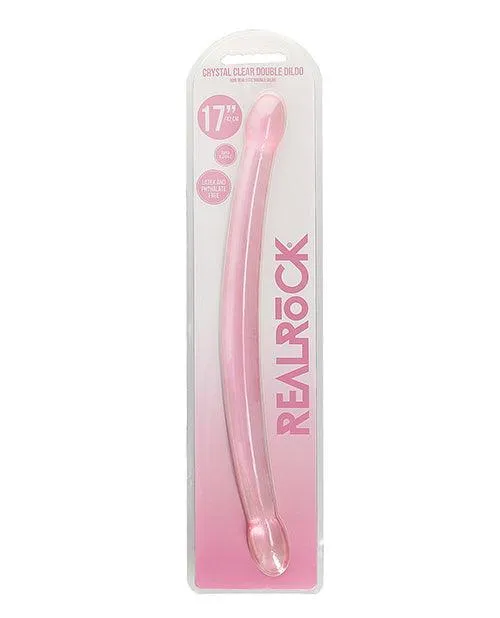 Shots Realrock Crystal Clear 17 Double Dildo Shots America LLC Dildos