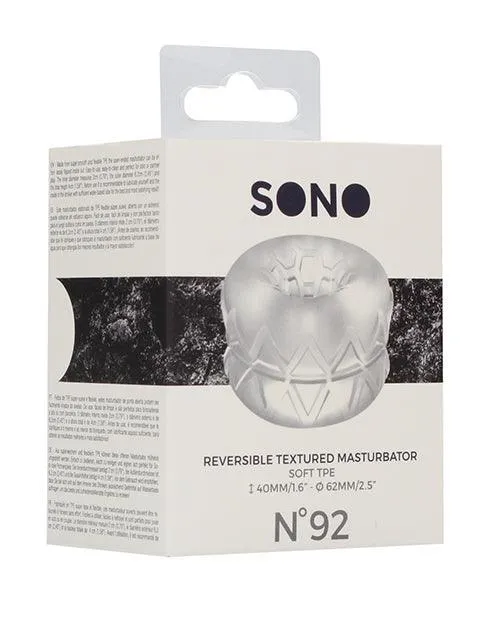 Shots Sono No 92 Reversible Textured Masturbator Transparent Shots America LLC Male Sex Toys Shots Sono No 92 Reversible Textured Masturbator Transparent Shots America LLC Male Sex Toys