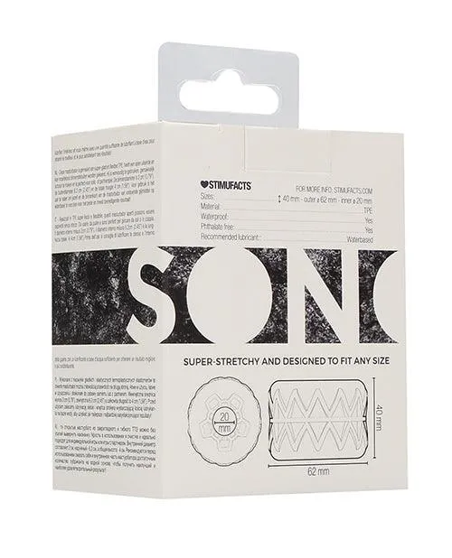 Shots Sono No 92 Reversible Textured Masturbator Transparent Shots America LLC Male Sex Toys