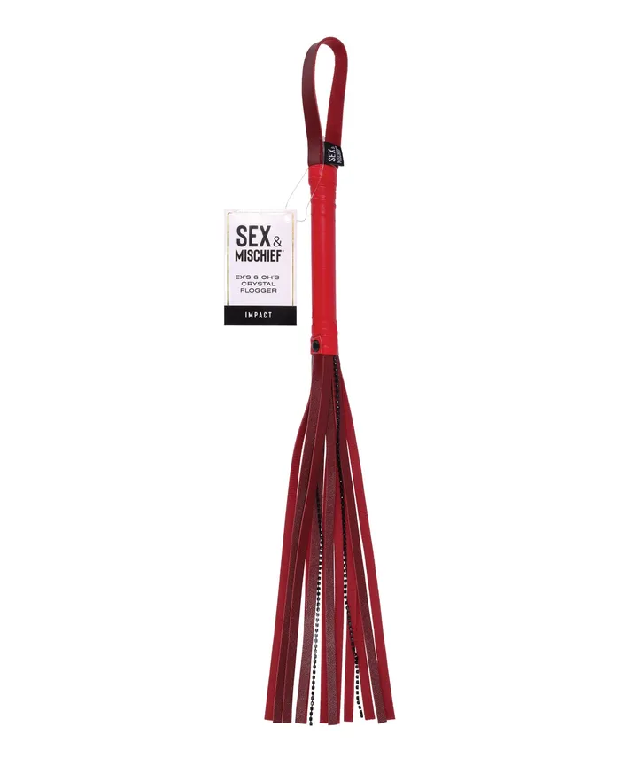Sportsheets International Anal Sex Mischief Exs Ohs Crystal Flogger Red