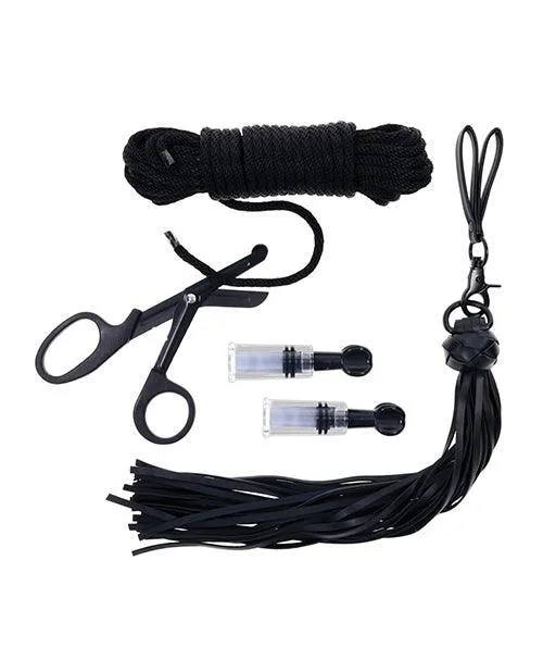 Sportsheets International Saffron Tied Twisted Bondage Set Black Anal