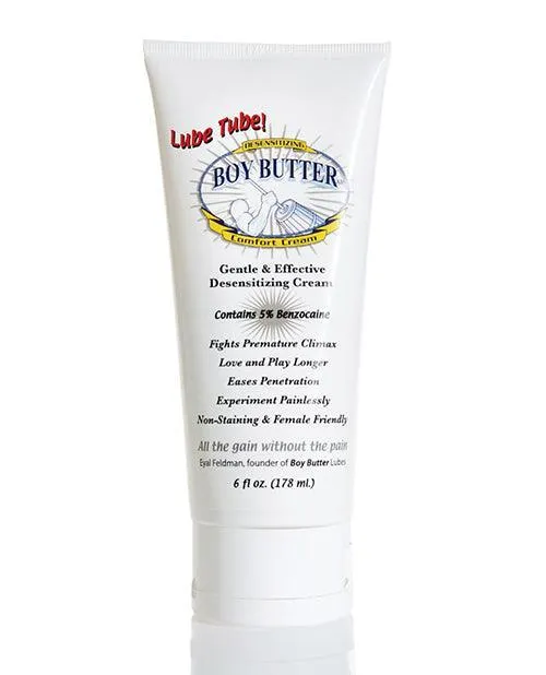 Vibrators Boy Butter Lubes LLC Boy Butter Desensitizing Comfort Cream 6 Oz Lube Tube Vibrators Boy Butter Lubes LLC Boy Butter Desensitizing Comfort Cream 6 Oz Lube Tube
