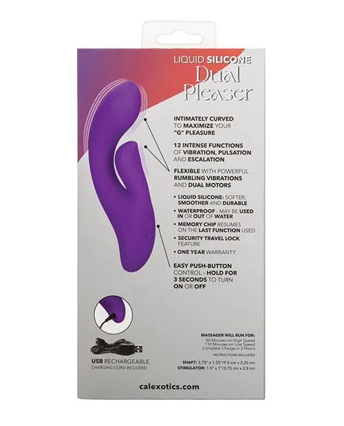 Vibrators California Exotic Novelties Stella Liquid Silicone Dual Pleaser Purple