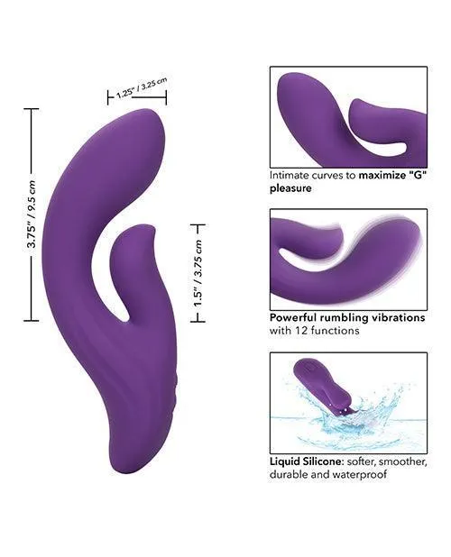 Vibrators California Exotic Novelties Stella Liquid Silicone Dual Pleaser Purple