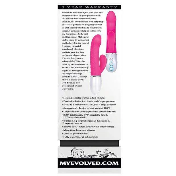 Vibrators Evolved Evolved Sweet Heat G Spot Rabbit Vibrator Pink
