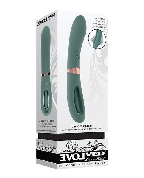 Vibrators Evolved Novelties INC Evolved Chick Flick GSpot Vibrator Teal