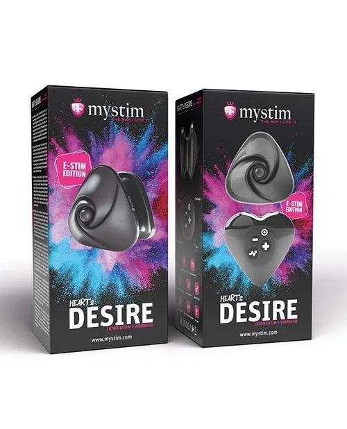 Vibrators Mystim Hearts Desire eStim Layon Vibrator Black Mystim Gmbh