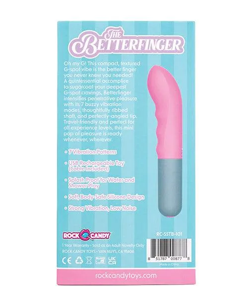 Vibrators Rock Candy The Betterfinger GSpot Vibe PinkGrey Rock Candy Toys LLC Vibrators Rock Candy The Betterfinger GSpot Vibe PinkGrey Rock Candy Toys LLC