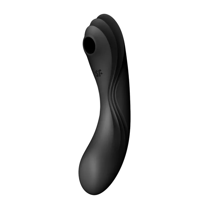 Vibrators Satisfyer Satisfyer Curvy Trinity 4 Insertable GSpot Clitoral Air Stimulator Vibrator Black Vibrators Satisfyer Satisfyer Curvy Trinity 4 Insertable GSpot Clitoral Air Stimulator Vibrator Black