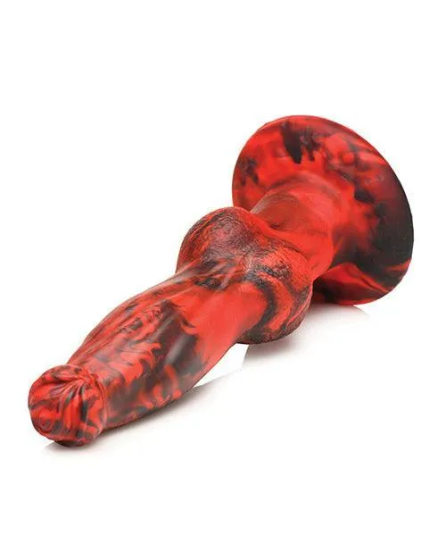 Xr LLC Dildos Creature Cocks HellWolf Thrusting Vibrating Silicone Dildo BlackRed