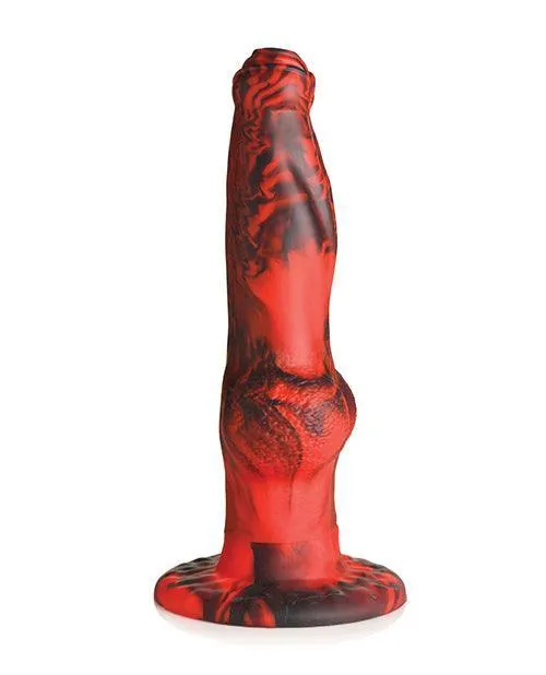 Xr LLC Dildos Creature Cocks HellWolf Thrusting Vibrating Silicone Dildo BlackRed