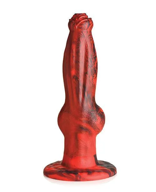 Xr LLC Dildos Creature Cocks HellWolf Thrusting Vibrating Silicone Dildo BlackRed
