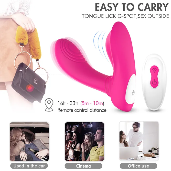 YOSPOSS Female Sex Toys 29 Modes Clitoris Sliding G Spot Flapping Panty Vibrator with Remote