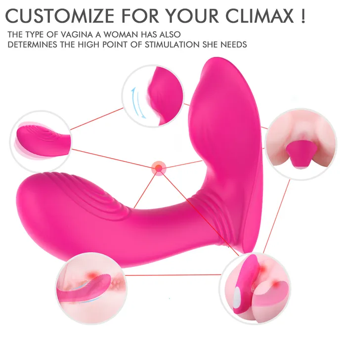 YOSPOSS Female Sex Toys 29 Modes Clitoris Sliding G Spot Flapping Panty Vibrator with Remote