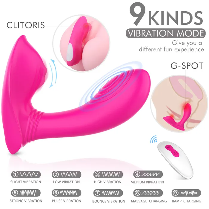 YOSPOSS Female Sex Toys 29 Modes Clitoris Sliding G Spot Flapping Panty Vibrator with Remote