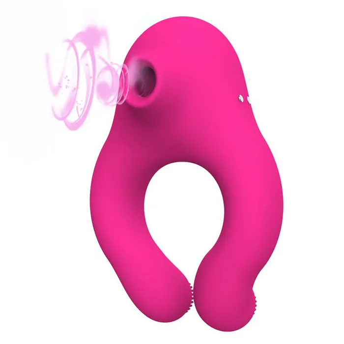 YOSPOSS Female Sex Toys Couple Vibrator Suction Ring For Penis Clitoral Stimulation 7 Modes YOSPOSS Female Sex Toys Couple Vibrator Suction Ring For Penis Clitoral Stimulation 7 Modes