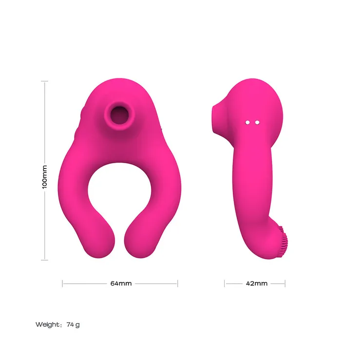 YOSPOSS Female Sex Toys Couple Vibrator Suction Ring For Penis Clitoral Stimulation 7 Modes
