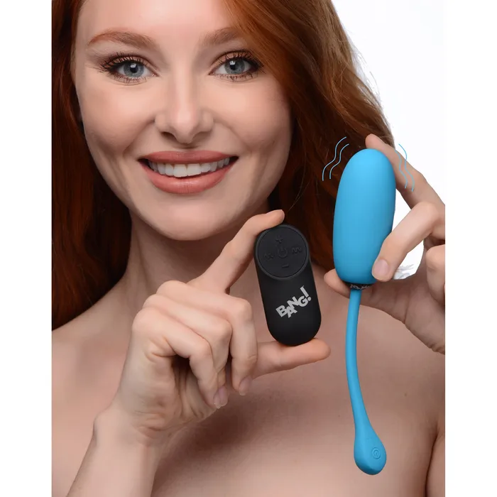 28X Remote Control Silicone Plush Egg Blue BANG Female Sex Toys