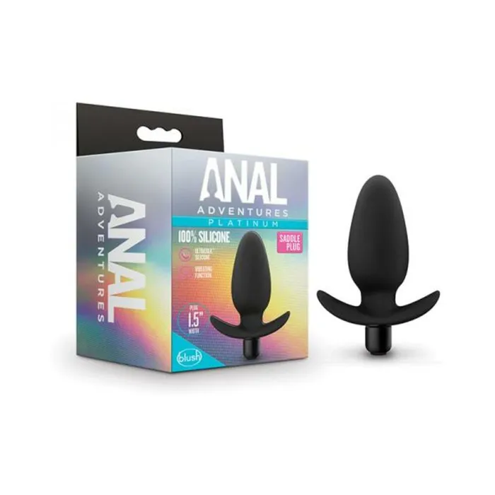 Anal Adventures Platinum Silicone Saddle Plug Black Blush Anal