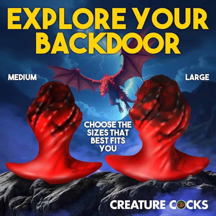 Anal Creature Cocks Dragonspawn Silicone Butt Plug Med