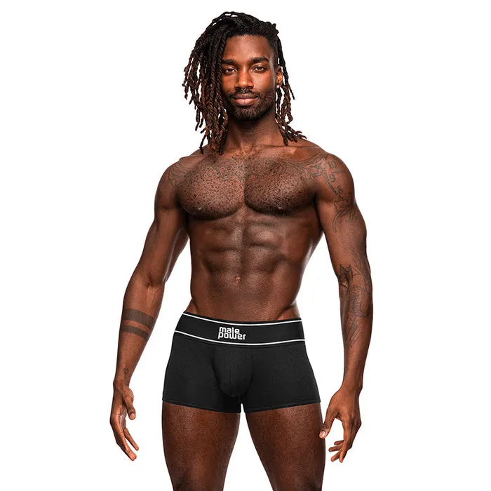 Anal Male Power Modal Rib Pouch Short Black XL Male Power