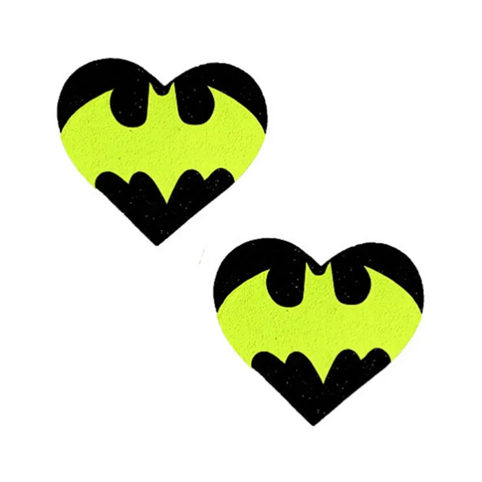 Anal Neva Nude Pasty Heart Neon Batman Signal Glitter Black Neva Nude LLC