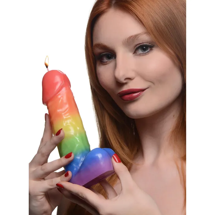 Anal Pride Pecker Rainbow Drip Candle Master Series