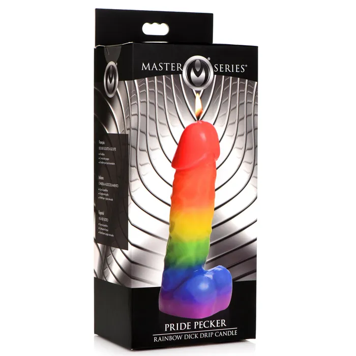 Anal Pride Pecker Rainbow Drip Candle Master Series