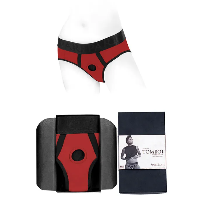 Anal SpareParts Hardware SpareParts Tomboi Nylon Briefs Harness RedBlack Size XXS Anal SpareParts Hardware SpareParts Tomboi Nylon Briefs Harness RedBlack Size XXS