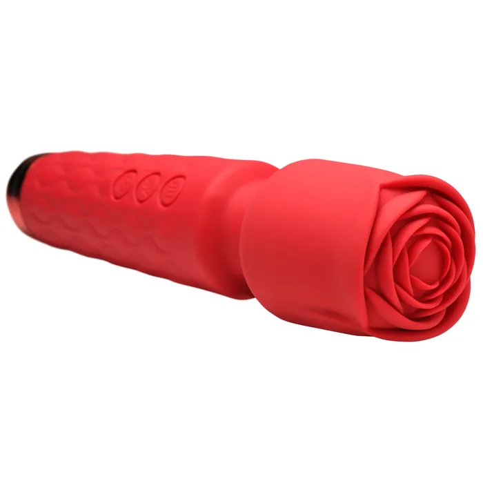 Bloomgasm Vibrators Pleasure Rose 10X Silicone Wand w Rose Attachment