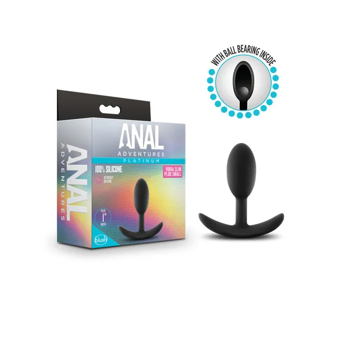 Blush Novelties Male Sex Toys Anal Adventures Platinum Vibra Small Slim Plug Blush Novelties Male Sex Toys Anal Adventures Platinum Vibra Small Slim Plug